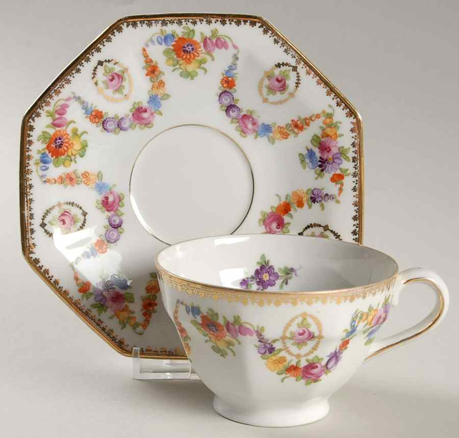 25139 Flat Cup & Saucer Set by Schumann - Bavaria-1