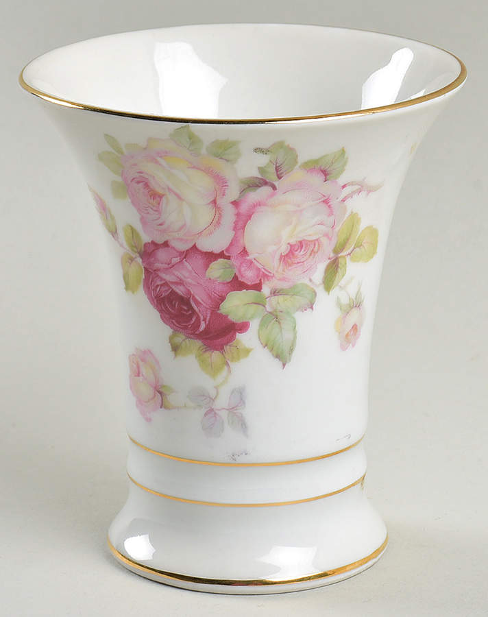 Antique Rose 4" Bud Vase by Schumann - Bavaria-1
