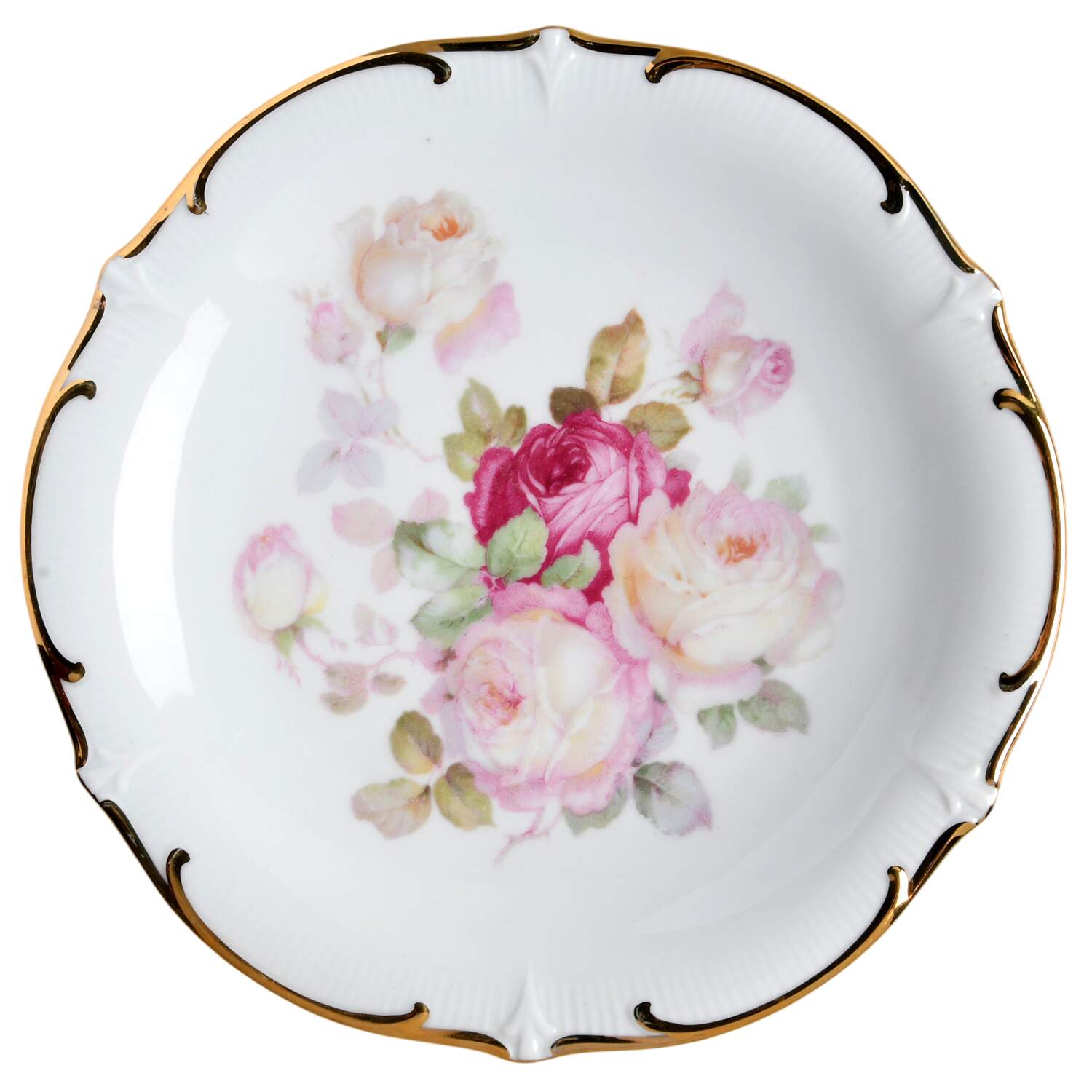Antique Rose Salad Plate by Schumann - Bavaria-1