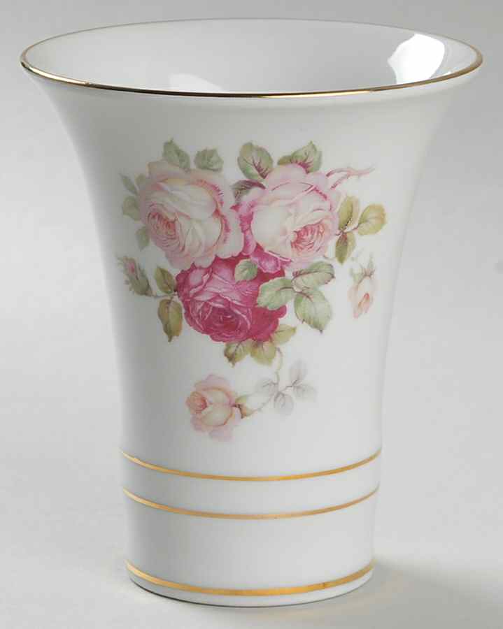 Antique Rose 4" Bud Vase by Schumann - Bavaria-1