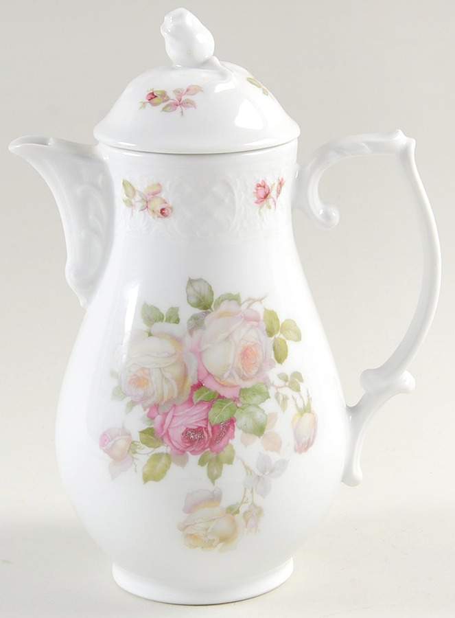 Bavarian Rose-June Rose Small Coffee Pot & Lid by Schumann - Bavaria-1