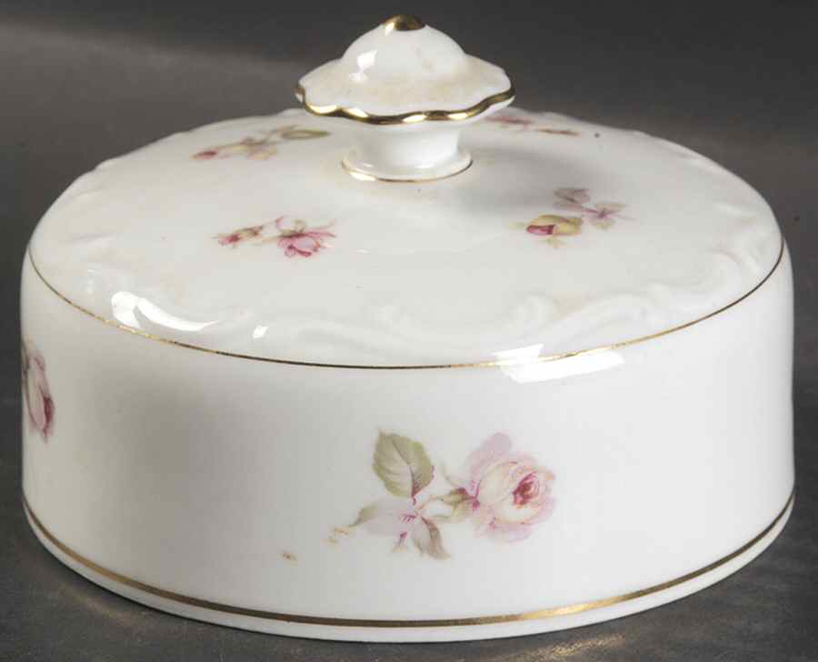 Bavarian Rose-June Rose Lid for Round Butter by Schumann - Bavaria-1