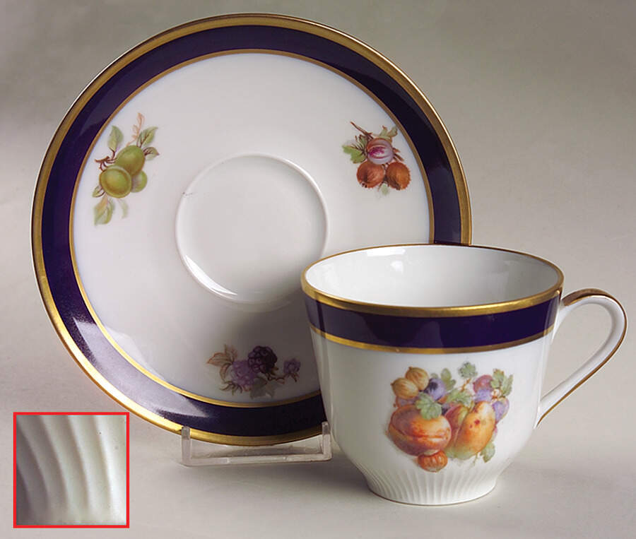 Bountiful Flat Cup & Saucer Set by Schumann - Bavaria-1