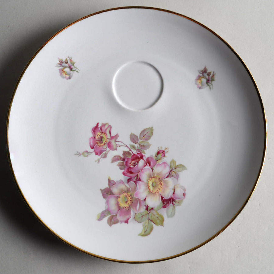 Briar Rose (Gold Trim) Snack Plate by Schumann - Bavaria-1