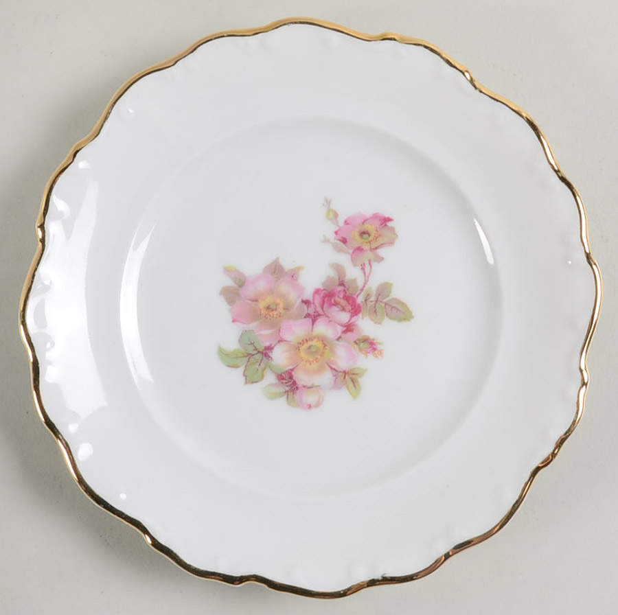 Briar Rose (Gold Trim) Bread & Butter Plate by Schumann - Bavaria-1