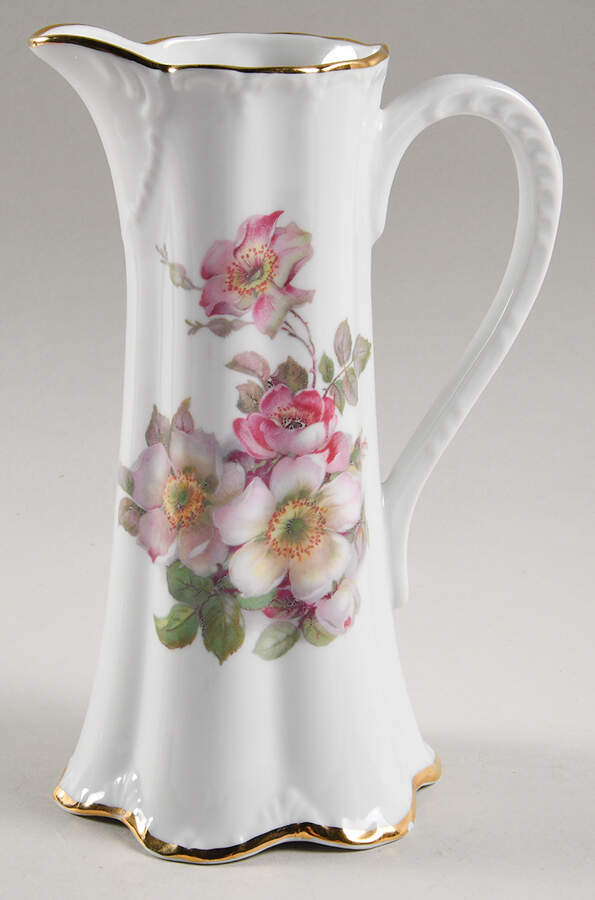 Briar Rose (Gold Trim) 16 Oz Pitcher by Schumann - Bavaria-1