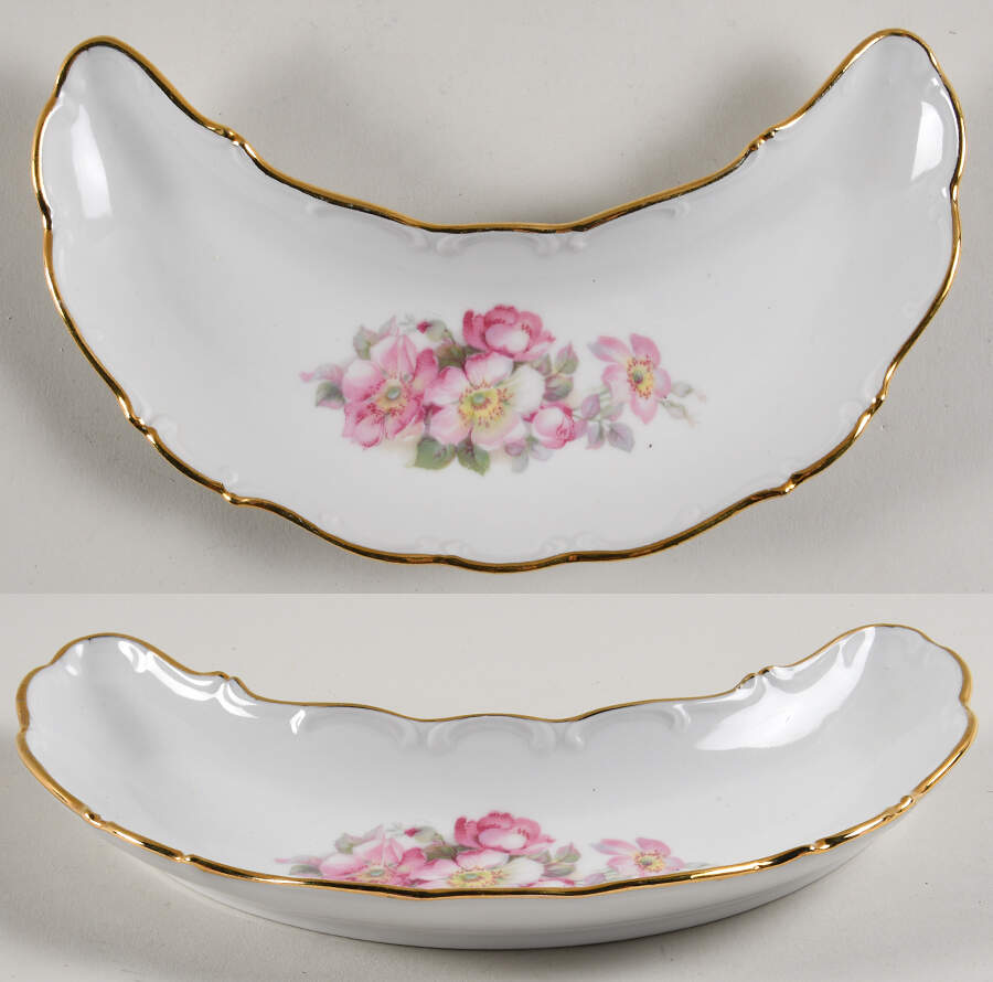 Briar Rose (Gold Trim) Bone Dish by Schumann - Bavaria-1