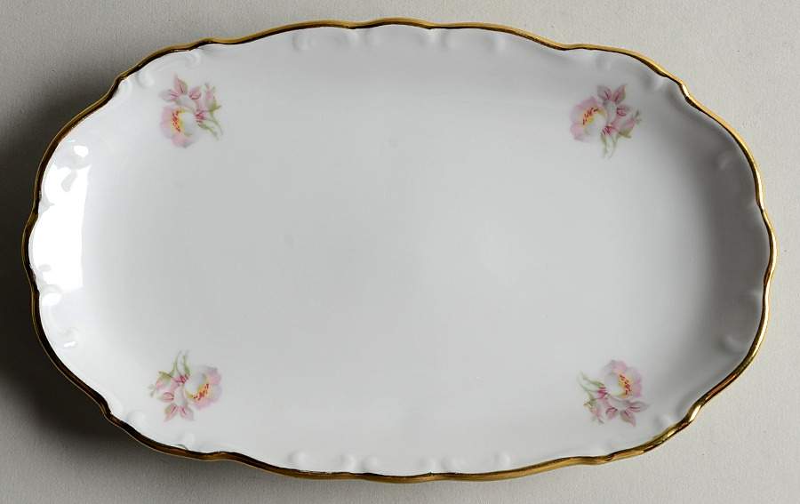 Briar Rose (Gold Trim) Relish/Gravy Underplate by Schumann - Bavaria-1