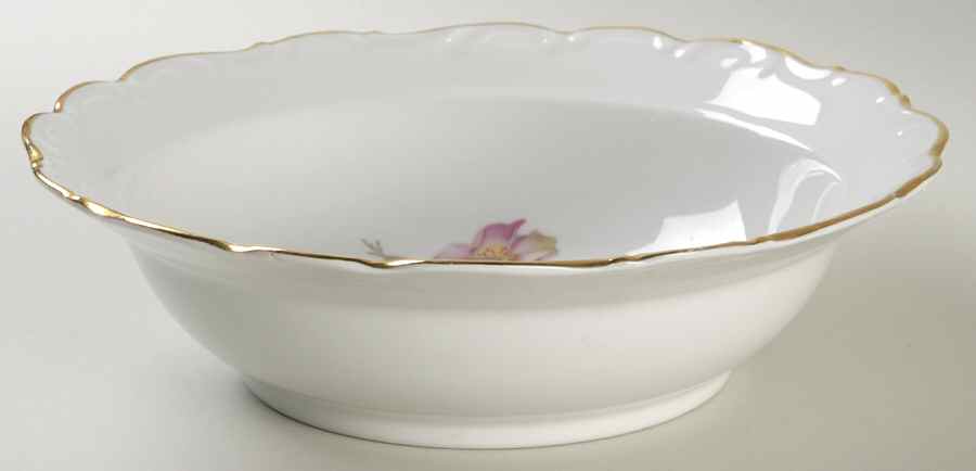 Briar Rose (Gold Trim) 9" Round Vegetable Bowl by Schumann - Bavaria-1
