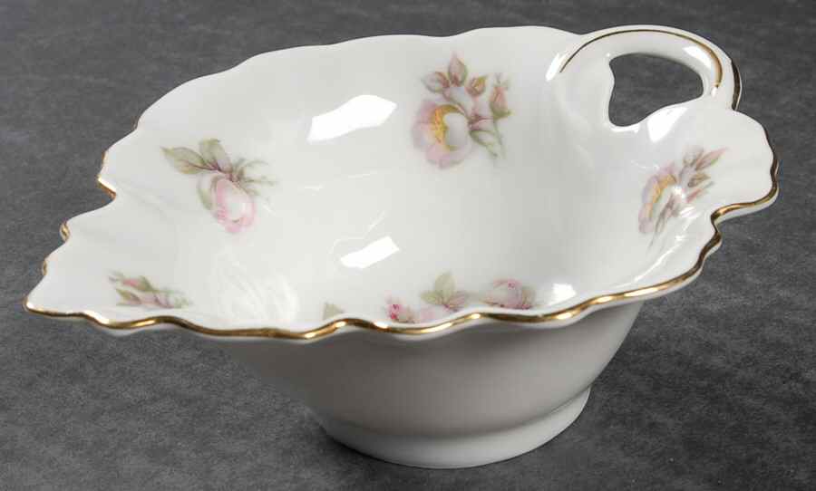 Briar Rose (Gold Trim) Leaf Shaped Dish by Schumann - Bavaria-1