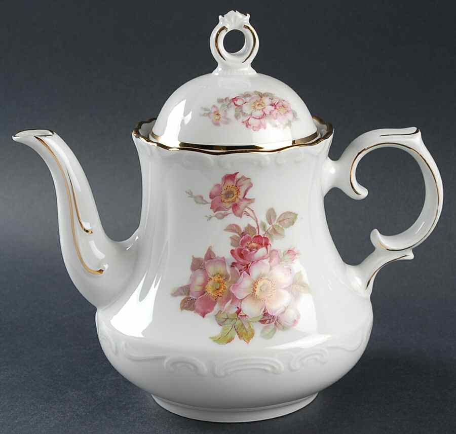 Briar Rose (Gold Trim) Teapot & Lid by Schumann - Bavaria-1