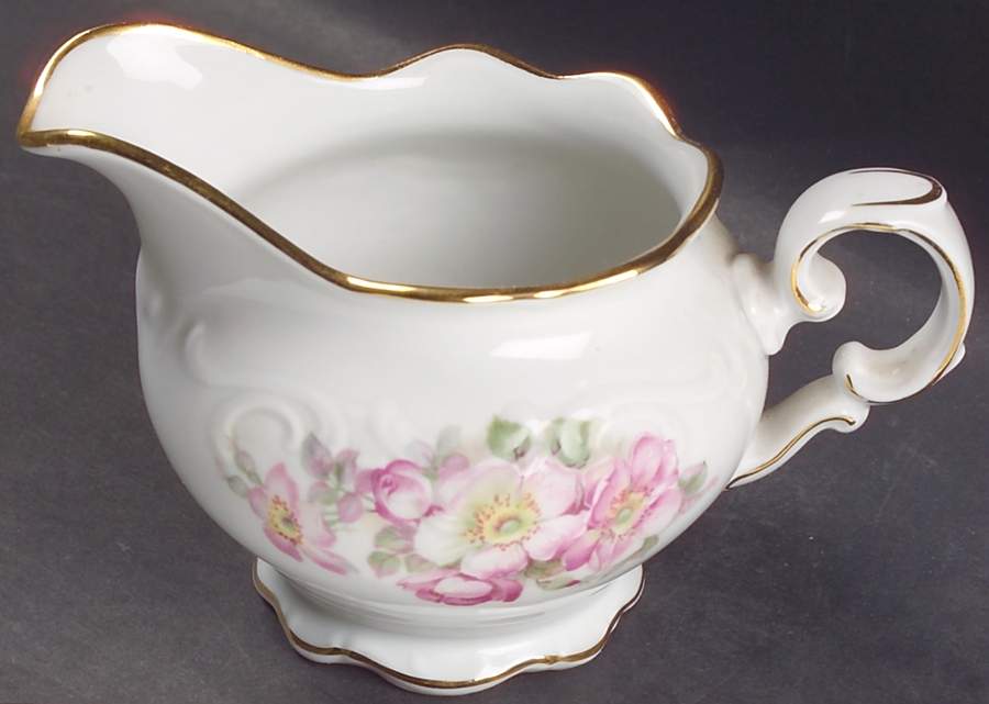 Briar Rose (Gold Trim) Creamer by Schumann - Bavaria-1