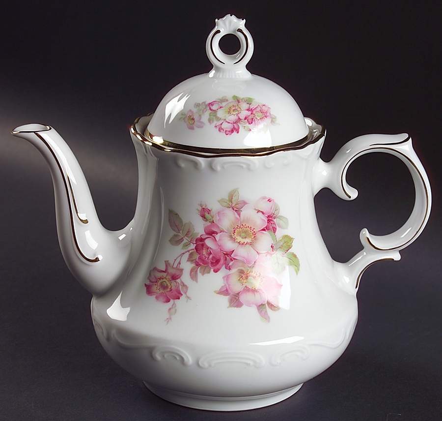 Briar Rose (Gold Trim) Teapot & Lid by Schumann - Bavaria-1