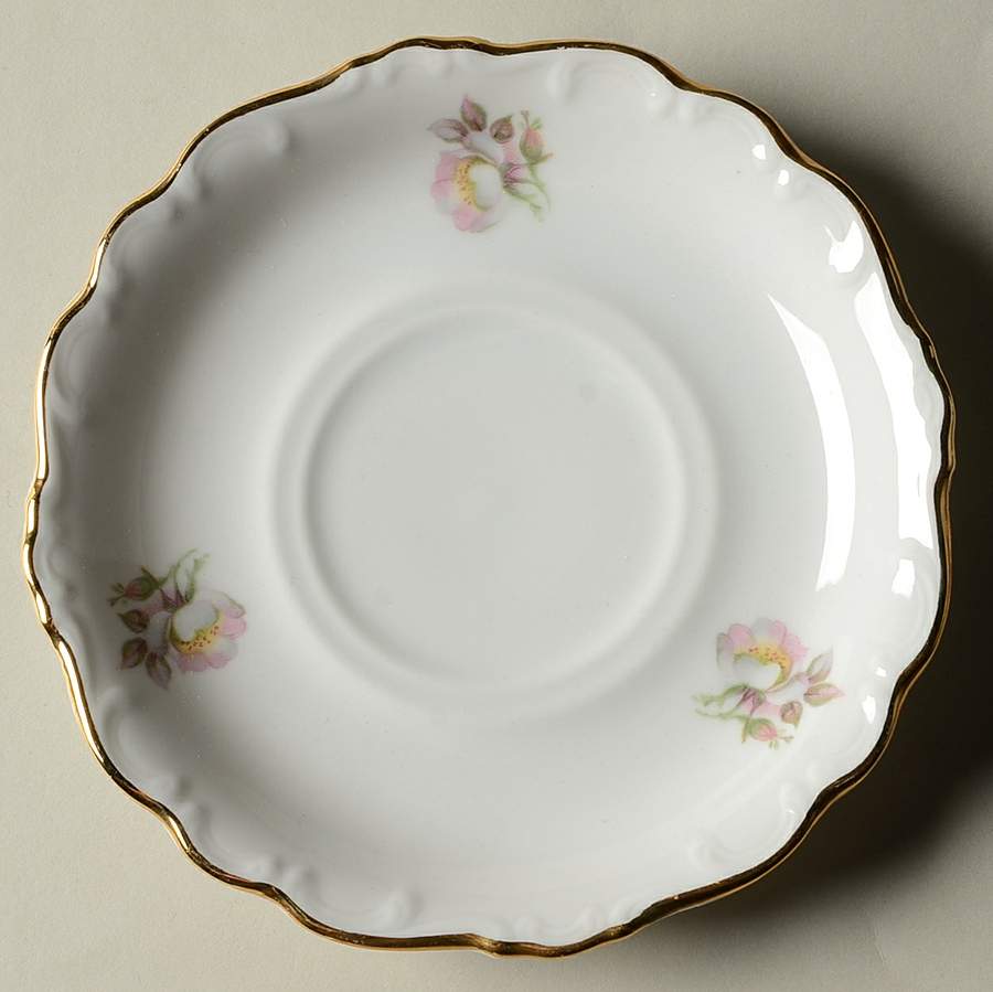 Briar Rose (Gold Trim) Saucer by Schumann - Bavaria-1