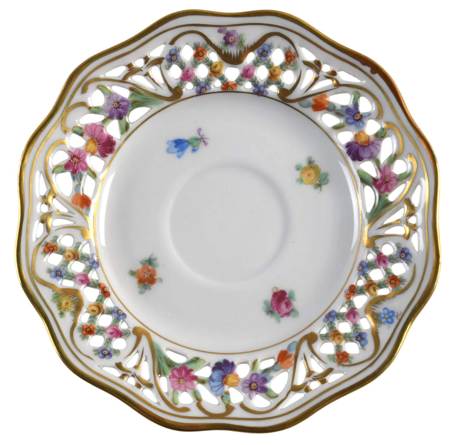 Chateau Dresden-Royal Dresner Art Saucer for Flat Demitasse Cup by Schumann - Bavaria-1