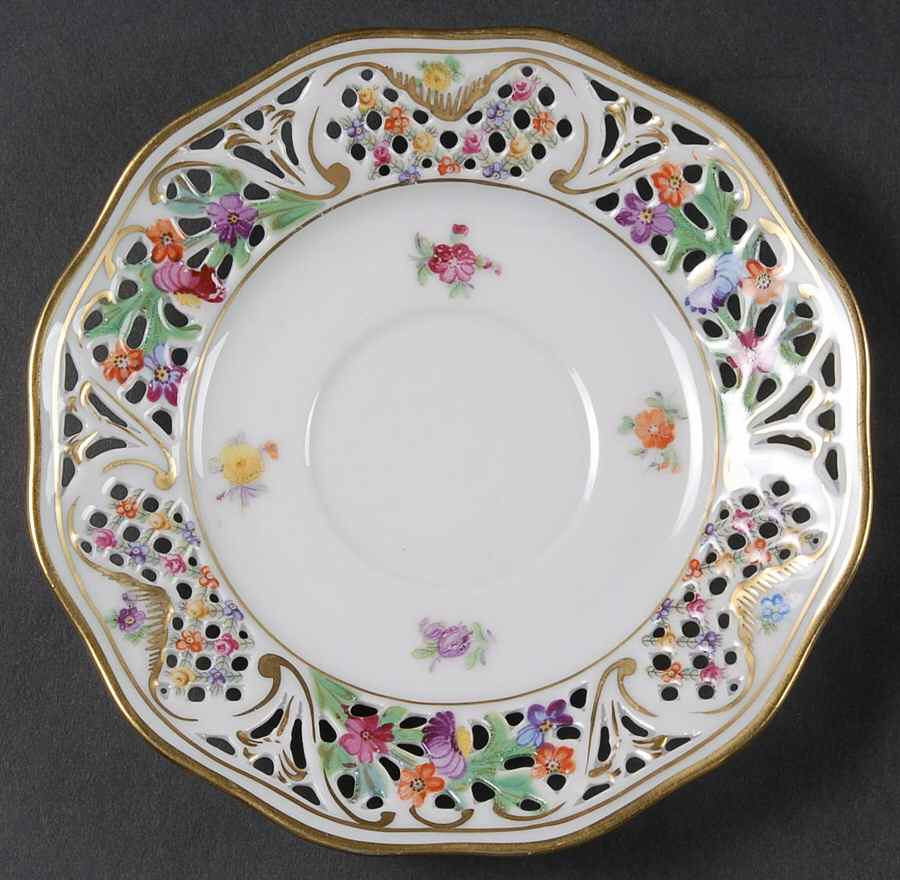 Chateau Dresden-Royal Dresner Art Saucer for Flat Cup by Schumann - Bavaria-1