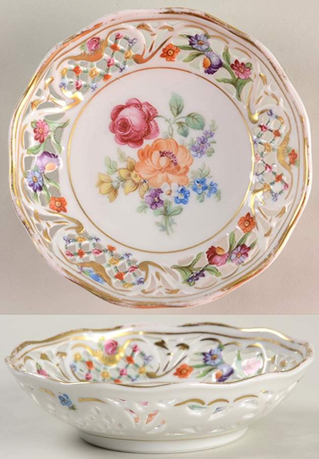 Chateau Dresden-Royal Dresner Art 4" Round Nut Dish by Schumann - Bavaria-1