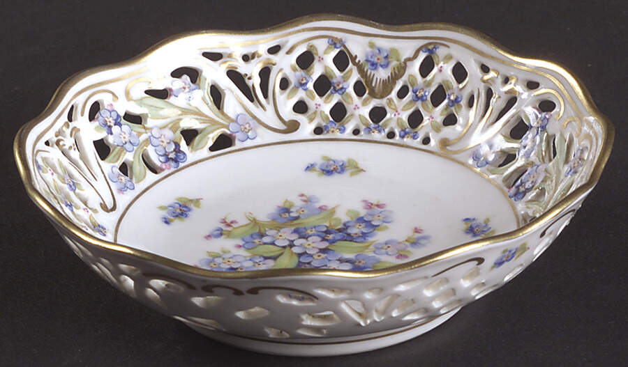 Chalet Forget Me Not (Pierced) Pierced Nut Dish by Schumann - Bavaria-1