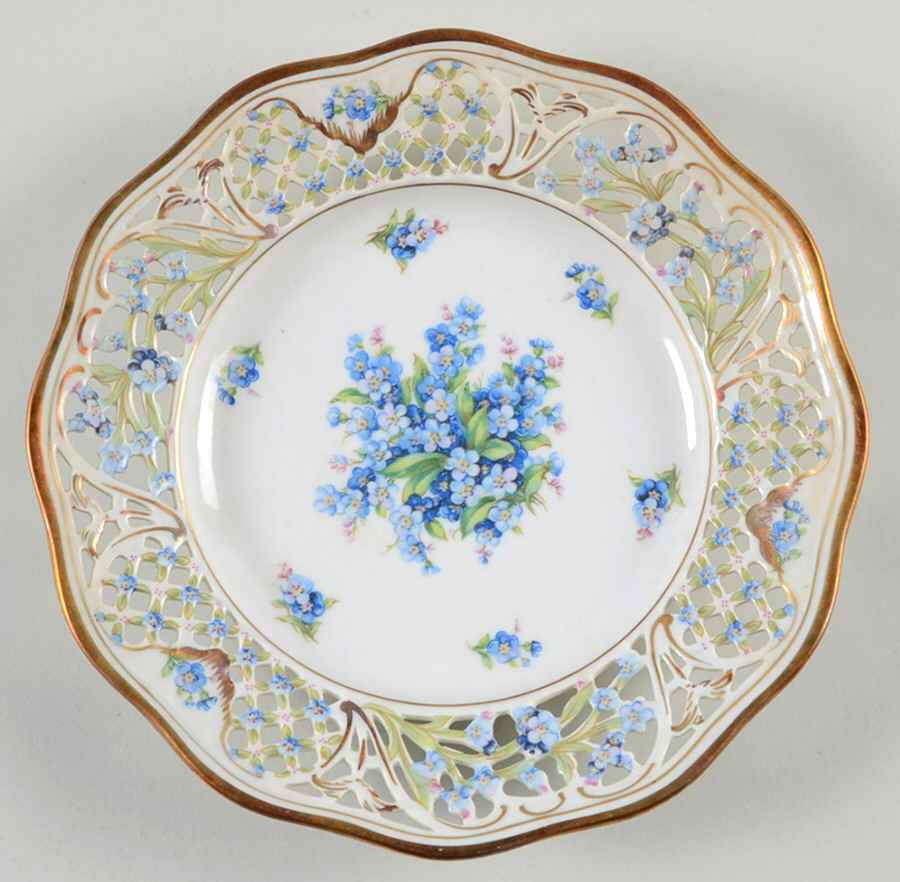 Chalet Forget Me Not (Pierced) Dessert/Pie Plate by Schumann - Bavaria-1