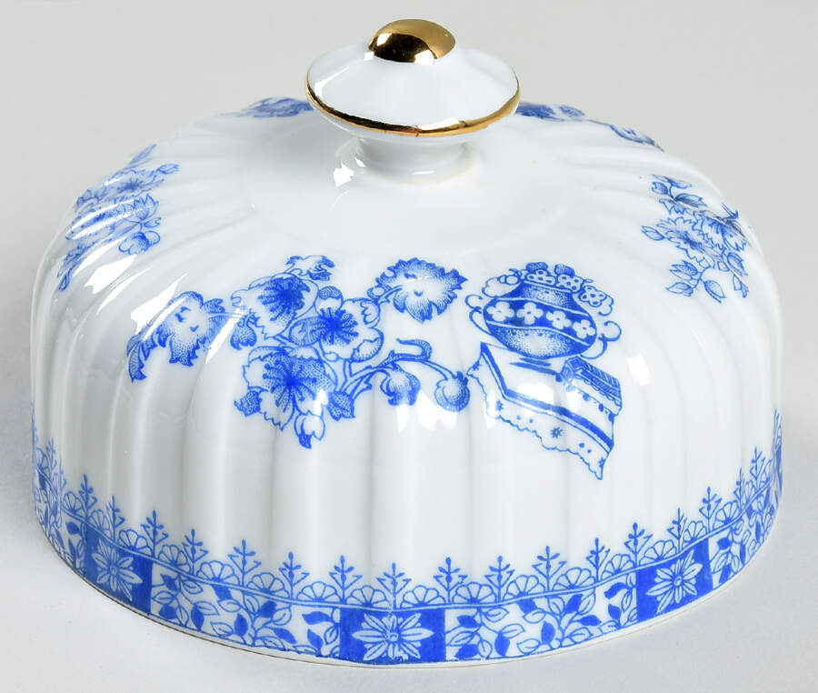 China Blau Lid for Round Butter by Schumann - Bavaria-1