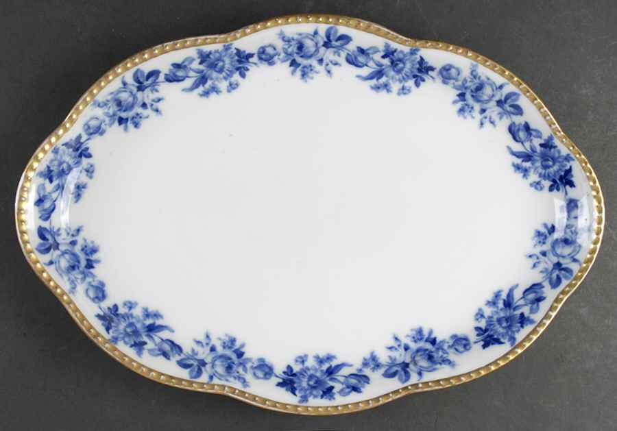 Cobalt Rose 16" Oval Serving Platter by Schumann - Bavaria-1
