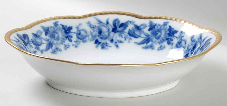 Cobalt Rose 10" Oval Vegetable Bowl by Schumann - Bavaria-1