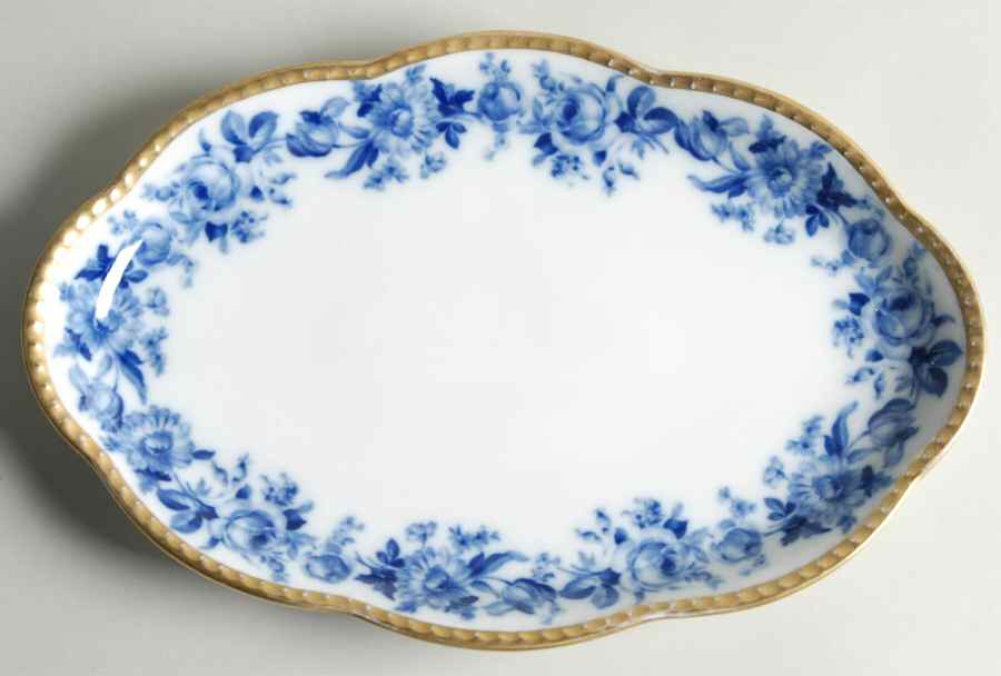Cobalt Rose 12" Oval Serving Platter by Schumann - Bavaria-1