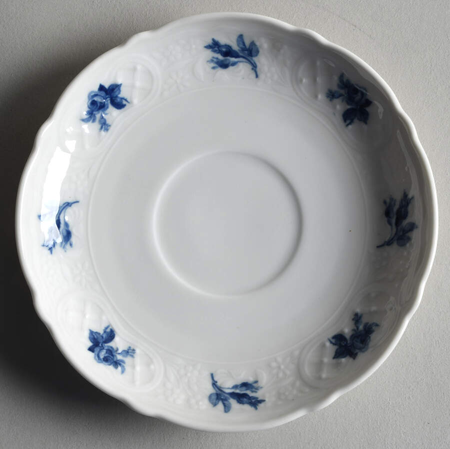 Cobalt Rose (No Trim or Inner Band) Saucer by Schumann - Bavaria-1