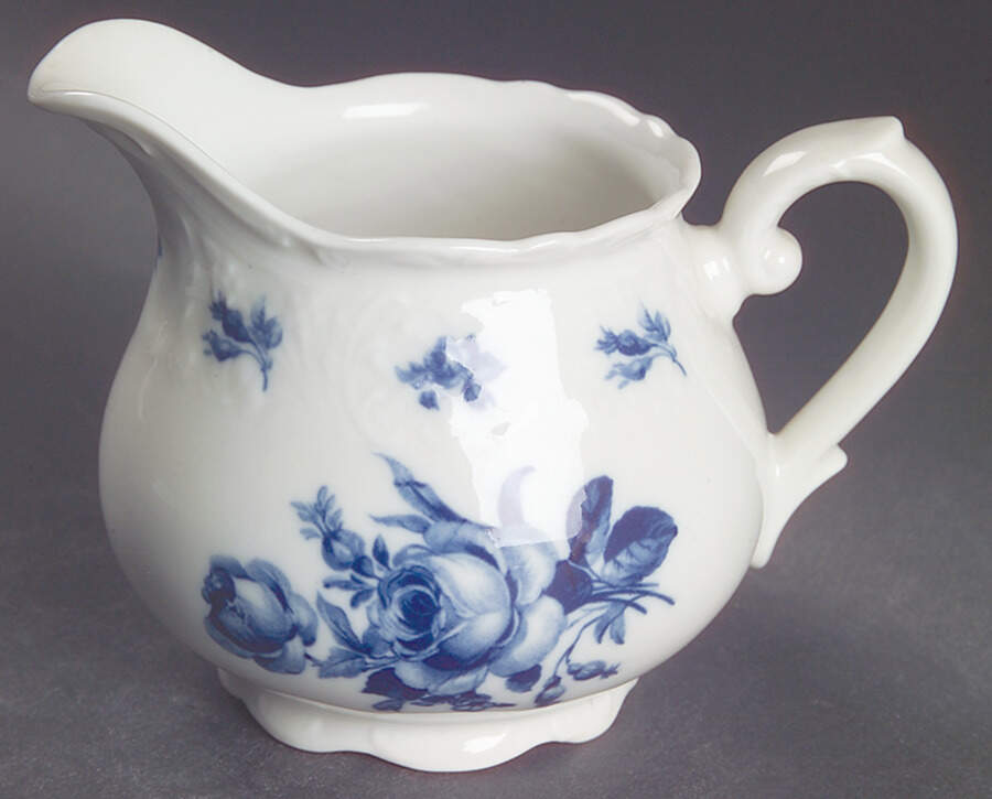 Cobalt Rose (No Trim or Inner Band) Creamer by Schumann - Bavaria-1
