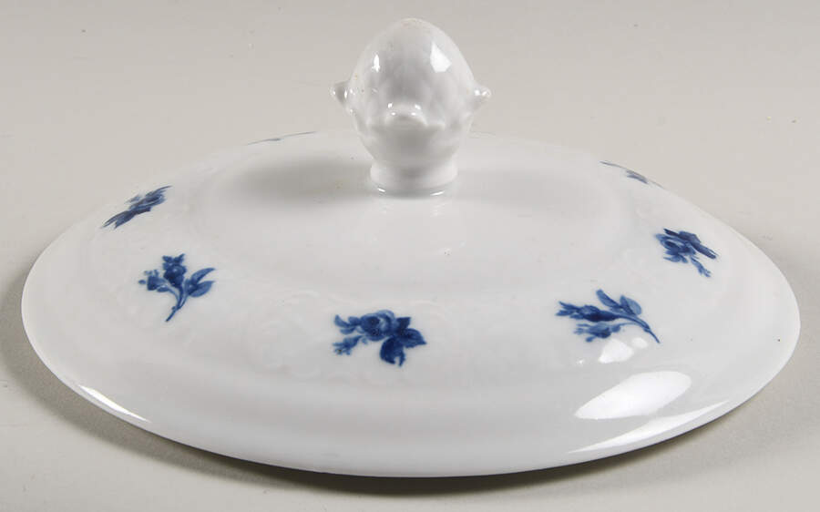Cobalt Rose (No Trim or Inner Band) Lid for Round Vegetable by Schumann - Bavaria-1