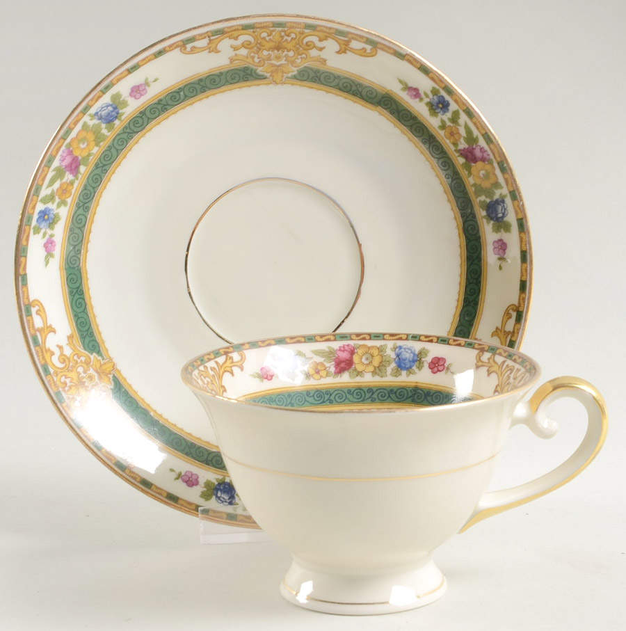 Cottswold Footed Cup & Saucer Set by Schumann - Bavaria-1