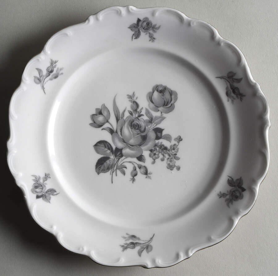 Dawn Rose Salad Plate by Schumann - Bavaria-1