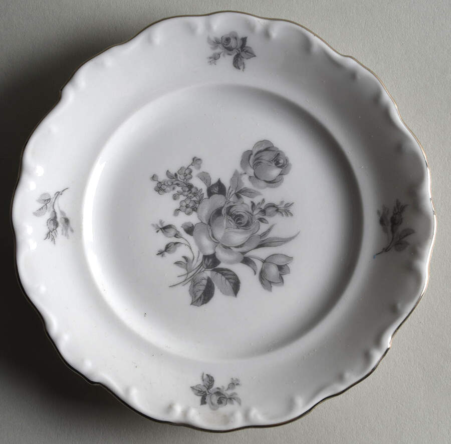 Dawn Rose Bread & Butter Plate by Schumann - Bavaria-1