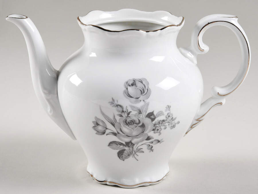 Dawn Rose Teapot No Lid by Schumann - Bavaria-1