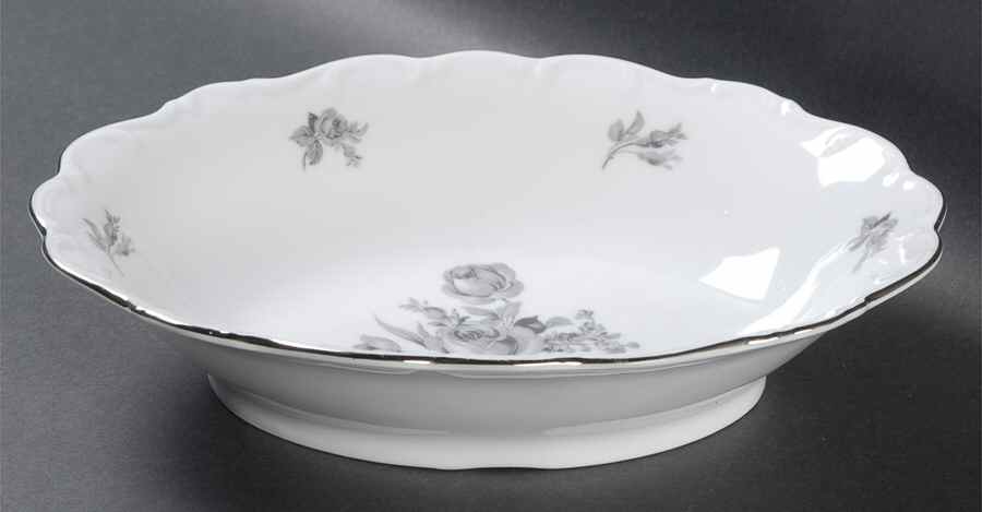 Dawn Rose 9" Oval Vegetable Bowl by Schumann - Bavaria-1
