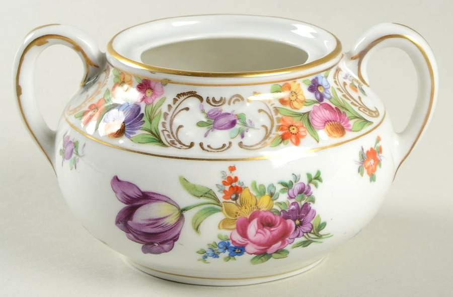 Dresdner Art (Smooth) Sugar Bowl No Lid by Schumann - Bavaria-1