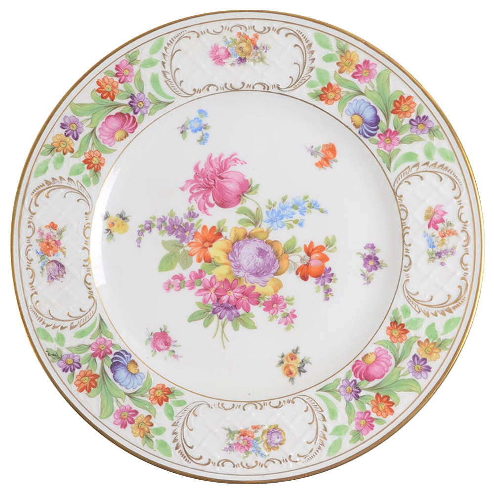 Dresdener Dresdner Art (Smooth) Large Dinner Plate by Schumann - Bavaria-1