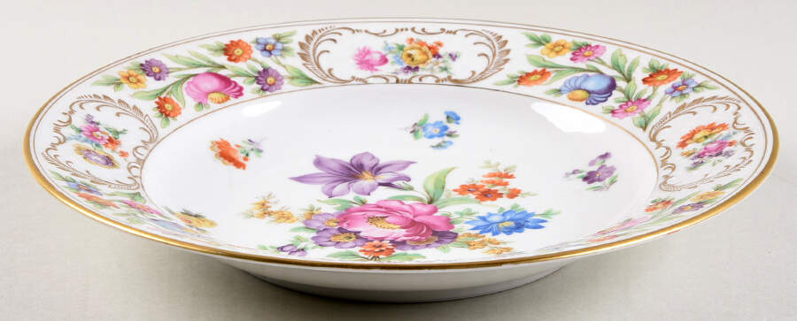 Dresdener Dresdner Art (Smooth) Large Rim Soup Bowl by Schumann - Bavaria-1