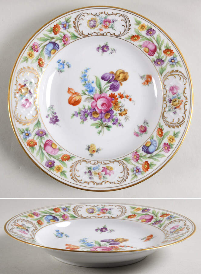 Dresdener Dresdner Art (Smooth) Large Rim Soup Bowl by Schumann - Bavaria-1