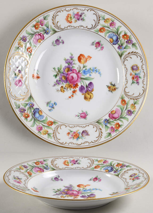 Dresdener Dresdner Art (Smooth) Large Rim Soup Bowl by Schumann - Bavaria-1
