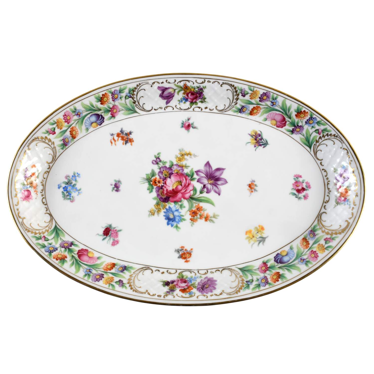 Dresdener Dresdner Art (Smooth) 18" Oval Serving Platter by Schumann - Bavaria-1