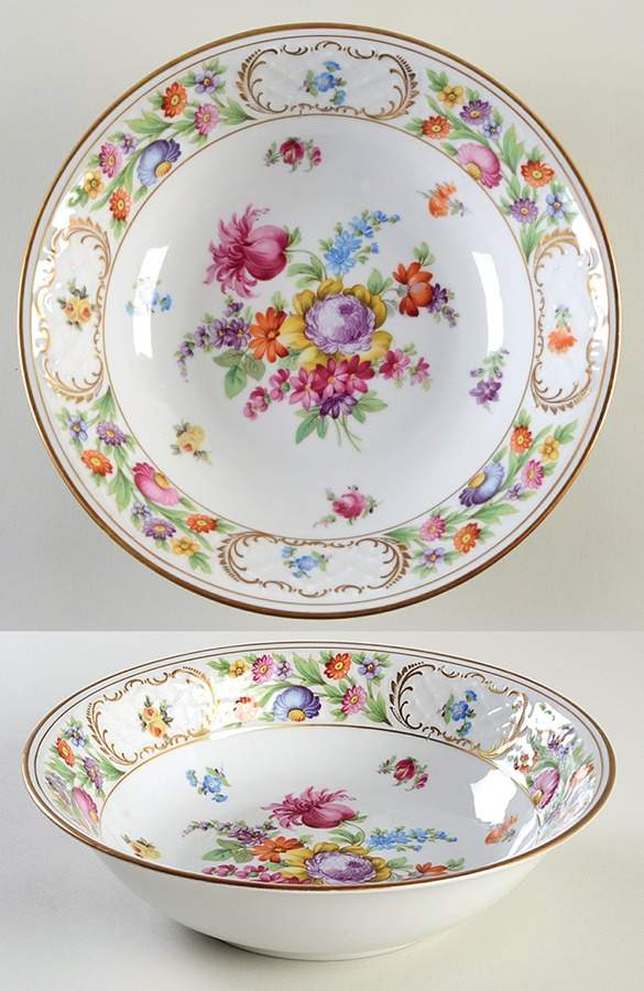 Dresdner Art (Smooth) 9" Round Vegetable Bowl by Schumann - Bavaria-1