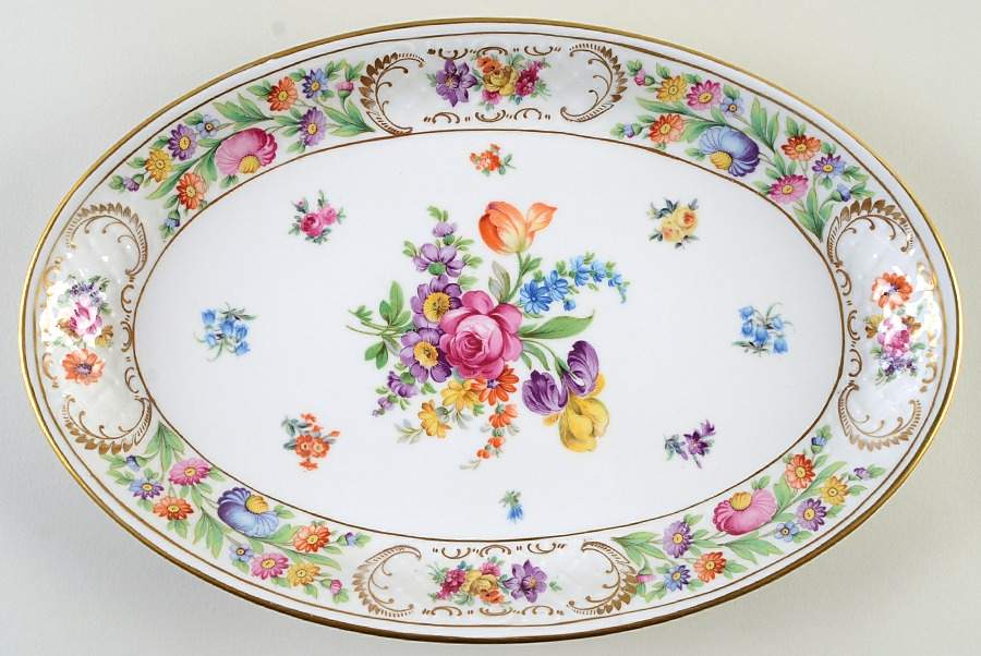 Dresdener Dresdner Art (Smooth) 14" Oval Serving Platter by Schumann - Bavaria-1