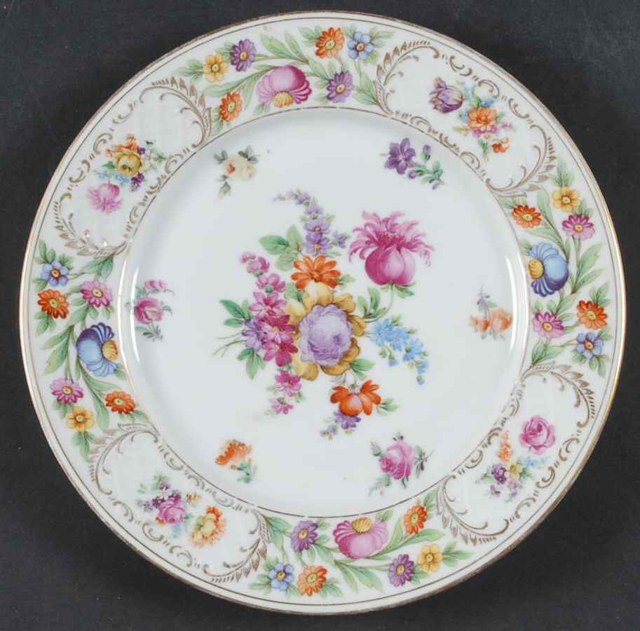Dresdener Dresdner Art (Smooth) Luncheon Plate by Schumann - Bavaria-1