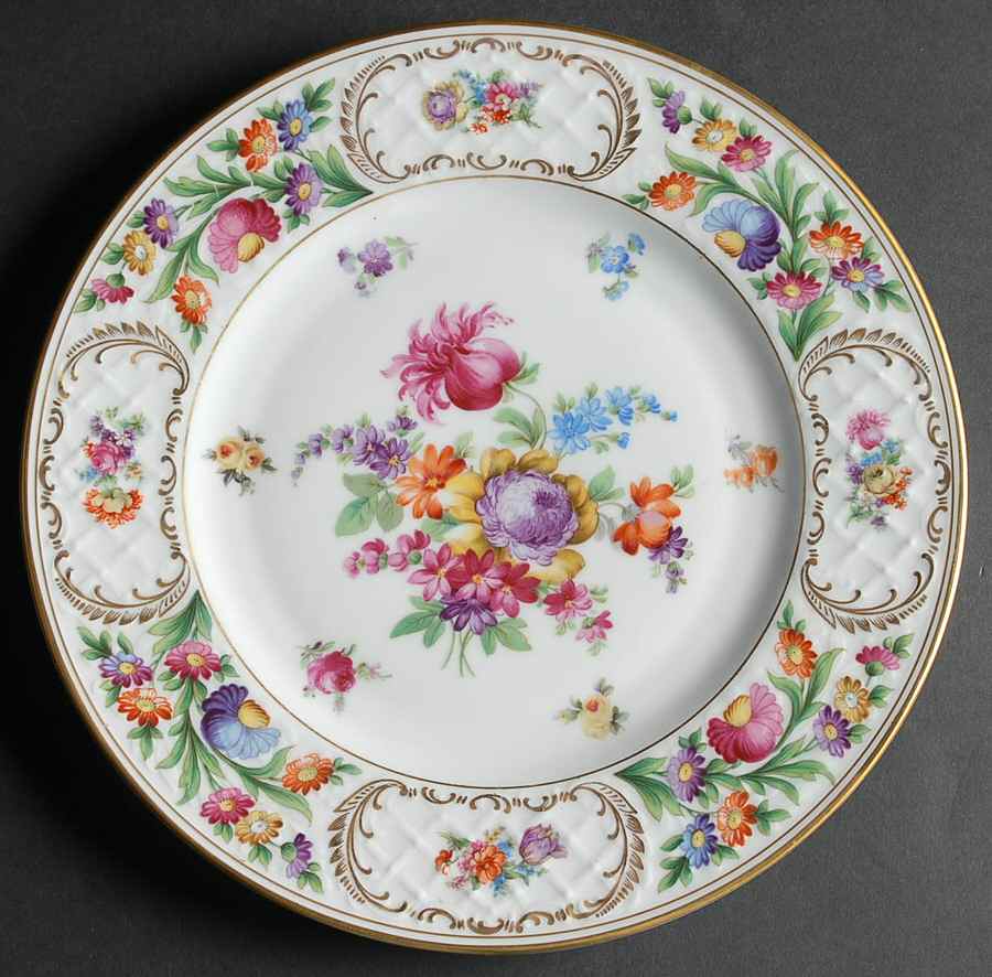 Dresdener Dresdner Art (Smooth) Large Dinner Plate by Schumann - Bavaria-1