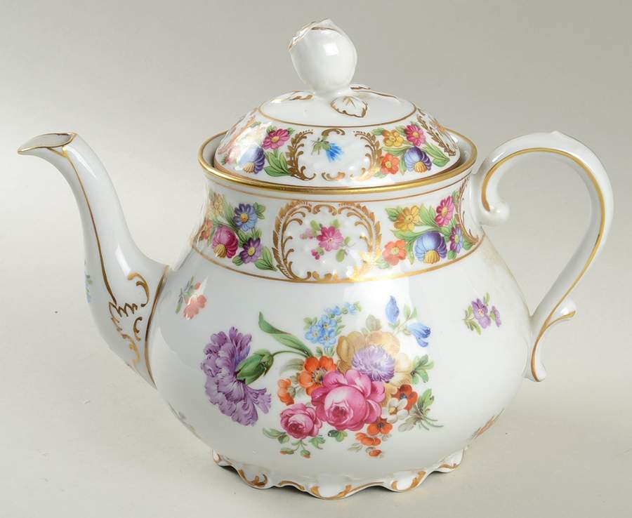 Dresdner Art (Smooth) Teapot & Lid by Schumann - Bavaria-1