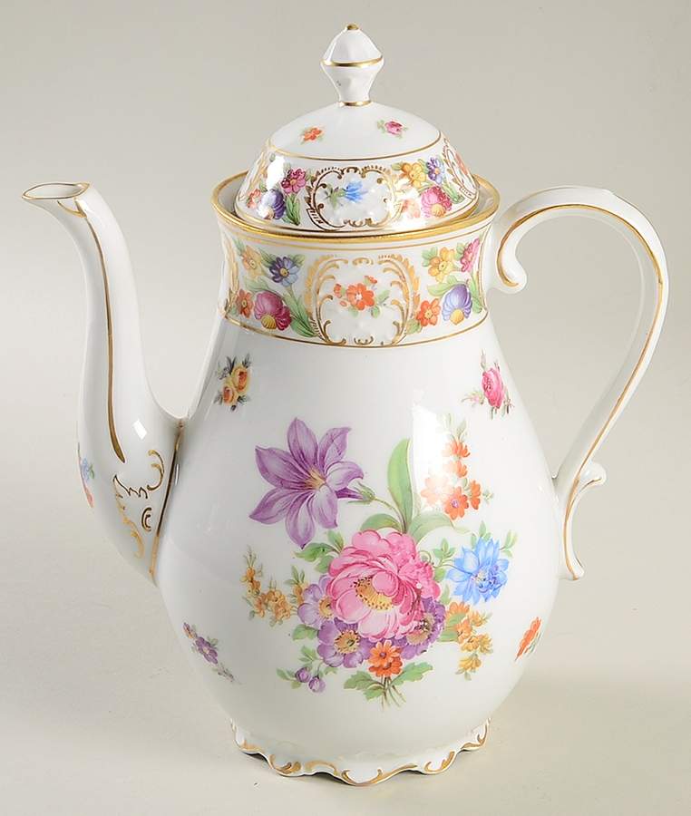 Dresdner Art (Smooth) Coffee Pot & Lid by Schumann - Bavaria-1