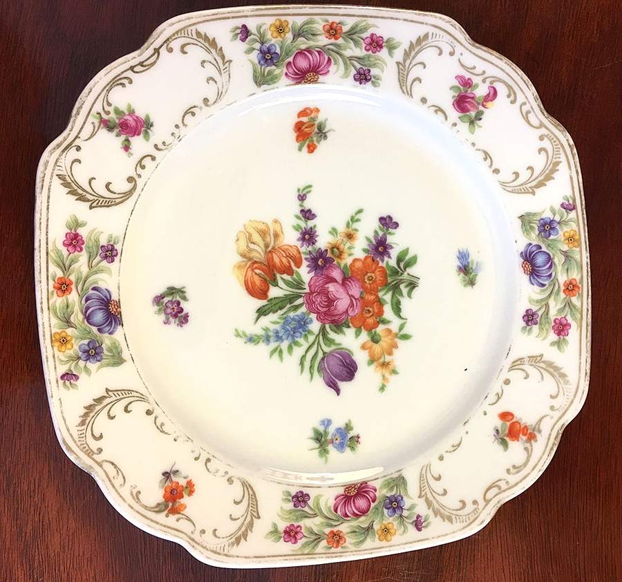 Dresdner Art (Smooth) Square Accent Salad Plate by Schumann - Bavaria-1
