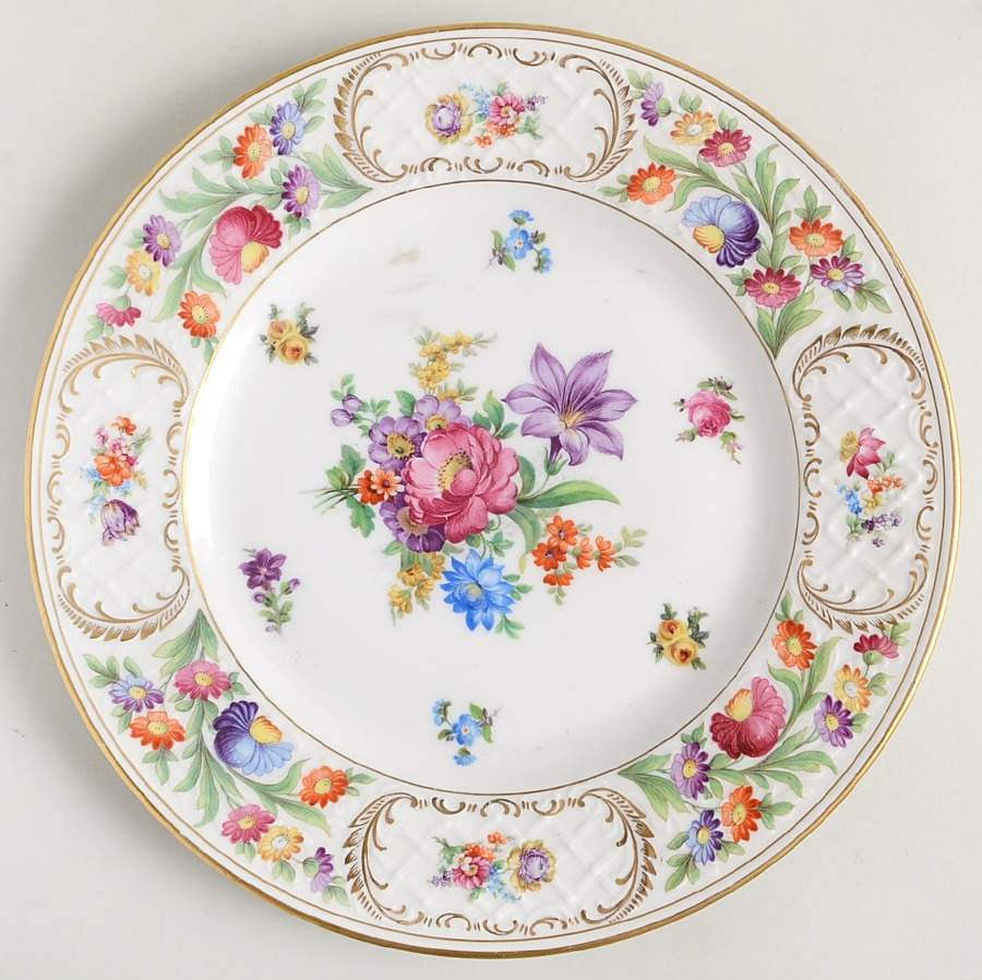 Dresdener Dresdner Art (Smooth) Large Dinner Plate by Schumann - Bavaria-1