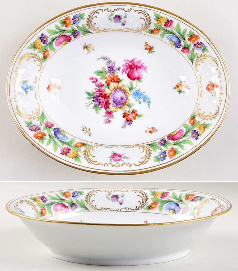 Dresdner Art (Smooth) 9" Oval Vegetable Bowl by Schumann - Bavaria-1